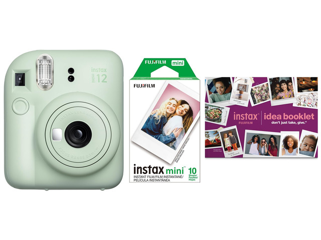 Instax Mini 12 Green Bundle includes 1 - 10pk Instax Mini White Border Film