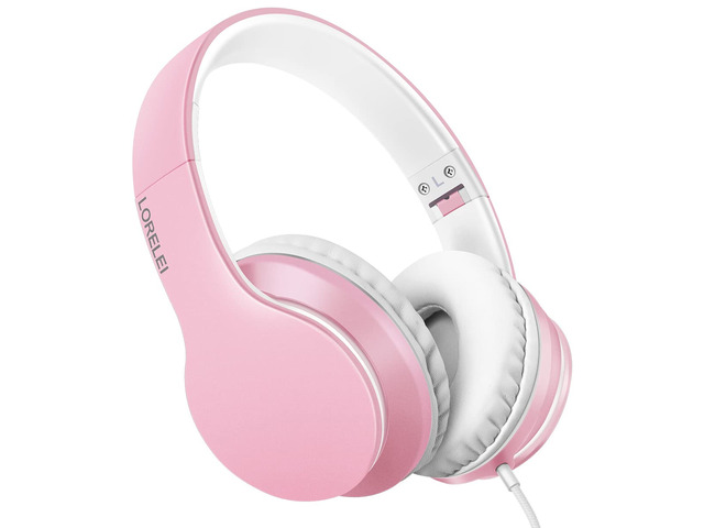 X6 Over-Ear Headphones with Microphone, Lightweight Foldable & Portable Stereo Bass Headphones with 1.45M No-Tangle, Wired Headphones for...