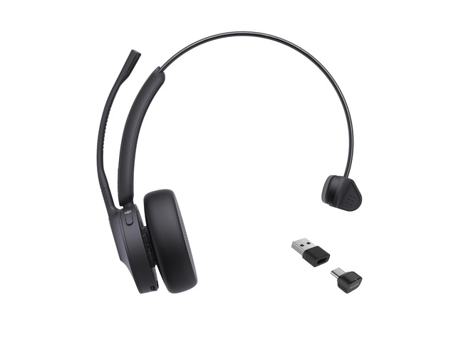 BH70 Mono Teams Wireless Headset with Mic for Work, Microsoft Teams Certified Bluetooth Headphone for 35h Calling, 91g All-Day Wearing Comfort,...