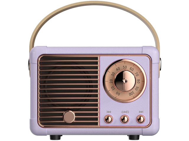 Retro Bluetooth Speaker, Gifts for Teen Girls Women, Purple Decor Portable Speaker Bluetooth, Birthday Gifts for Girls Women,Purple Desk...