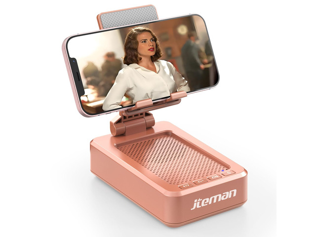 Bluetooth Speaker with Cell Phone Stand,Gifts for Men Tech Gadgets Big Sound & Clear Bass, Wireless Audio Speaker Stand for iPhone/Android,...