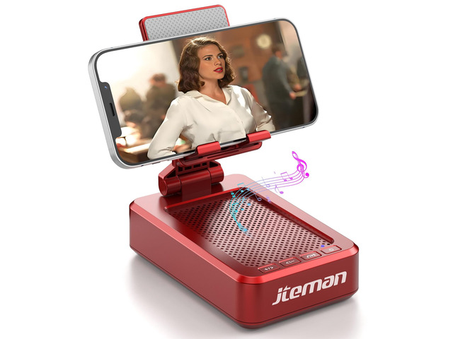 Bluetooth Speaker with Cell Phone Stand,Gifts for Men Tech Gadgets Big Sound & Clear Bass, Wireless Audio Speaker Stand for iPhone/Android,...