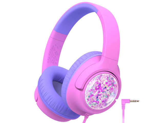 Kids Headphones with Cord, Over Ear for Boys Girls School Travel SafeSound Tech, Stereo Sound, Foldable, Adjustable, 3.5mm Jack, Durable,...