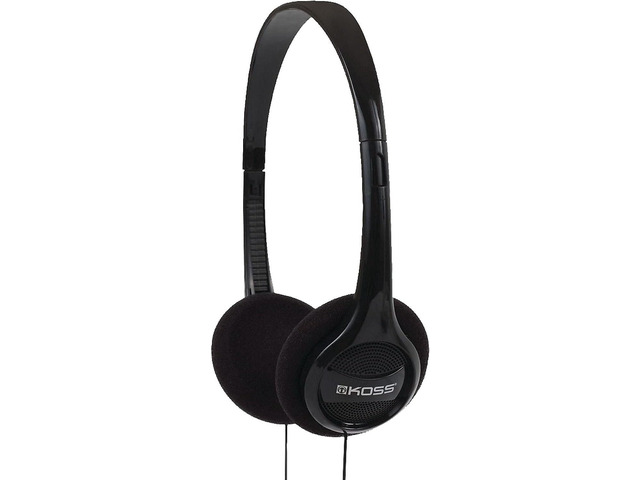 KPH7 Lightweight Portable Headphone, Black (Pack of 6)
