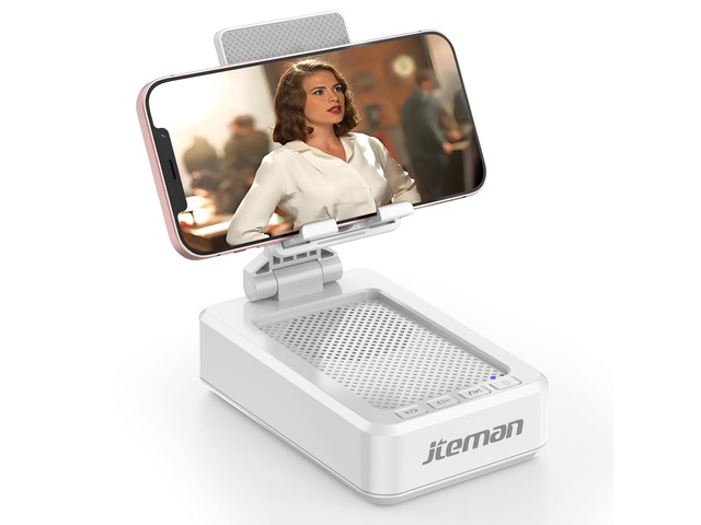 Cell Phone Stand with Bluetooth Speaker,Gifts for Men Tech Gadgets Big Sound & Clear Bass, Wireless Audio Speaker Stand for iPhone/Android,...