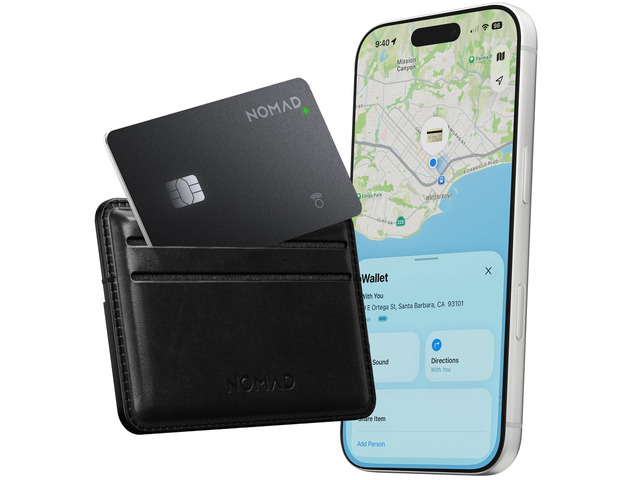 Tracking Card Pro Black, Premium Wallet Tracker with Apple Find My, 16-Month Battery Life, IPX7 Waterproof, Polycarbonate and Aluminum Design, TSA...