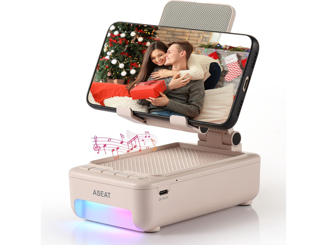 Gifts for Men Him, Cell Phone Stand with Bluetooth Speaker & Led Color Changing Light, Unique Gifts for Women Dad Her Husband, Birthday Gifts for Men