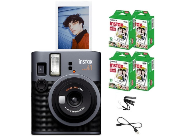 Instax Mini 41 Instant Film Camera (Camera + Extra Film (40 Exposures))