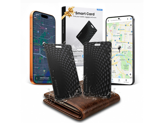 2026 Wallet Tracker Pro 2 Pack, Bluetooth Tracking Card for iOS and Android 0.05in Ultra Slim, 120dB Loud Alarm, Wireless Charging, Apple MFi...