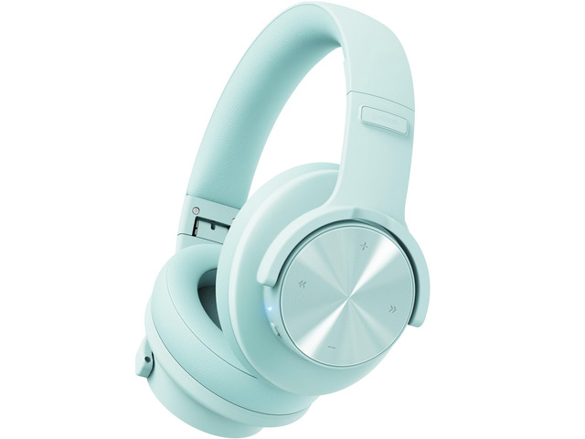 B8 Wireless Bluetooth Headphones, 120H Playtime, 3EQ Modes, Cyan Over-Ear, Built-in Microphone, Multipoint Connection, Foldable, Button & Touch...