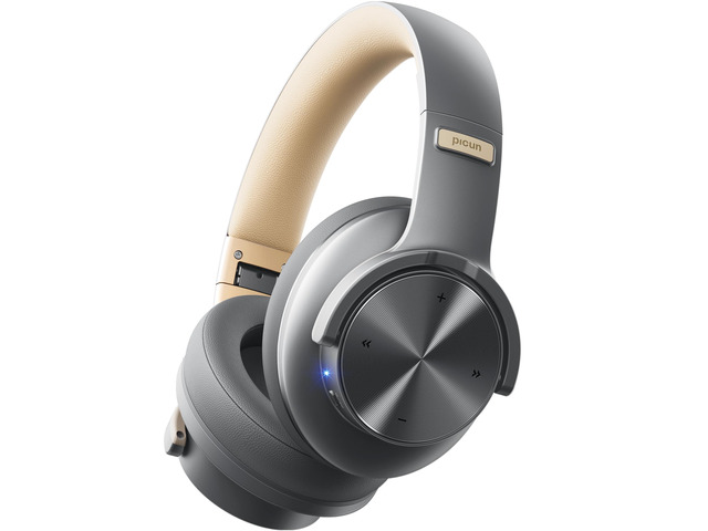 B8 Wireless Bluetooth Headphones, 120H Playtime, 3EQ Modes, Gray Over-Ear, Built-in Microphone, Multipoint Connection, Foldable, Button & Touch...