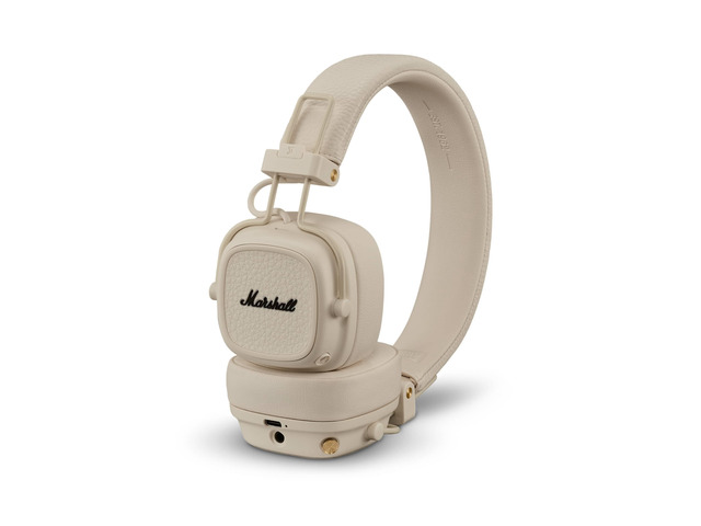 Major V Wireless On-Ear Bluetooth Headphones - Cream 100+ Hr Playtime Microphone for Calls Lightweight Foldable Design for Travel Detachable Audio...