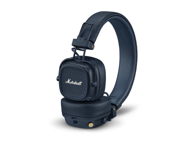 Major V Wireless On-Ear Bluetooth Headphones - Midnight Blue 100+ Hr Playtime Microphone for Calls Lightweight Foldable Design for Travel...