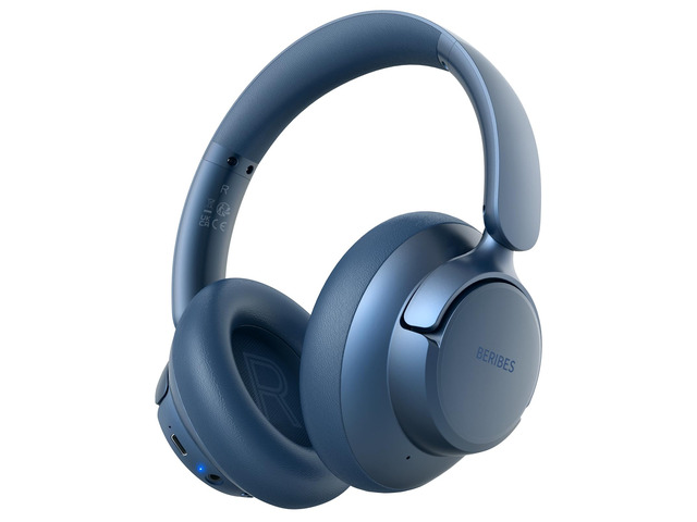 Hybrid Active Noise Cancelling Headphones Wireless Over Ear 70Hours Foldable Bluetooth 6.0,Transparent Modes,3.5MM Cable,Lightweight Built-in...