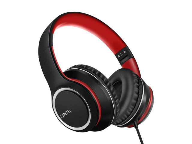 X8 Over-Ear Wired Headphones with Microphone with 1.45m-Tangle-Free Nylon Line & 3.5mm Plug,Lightweight Foldable & Portable Headphones for...