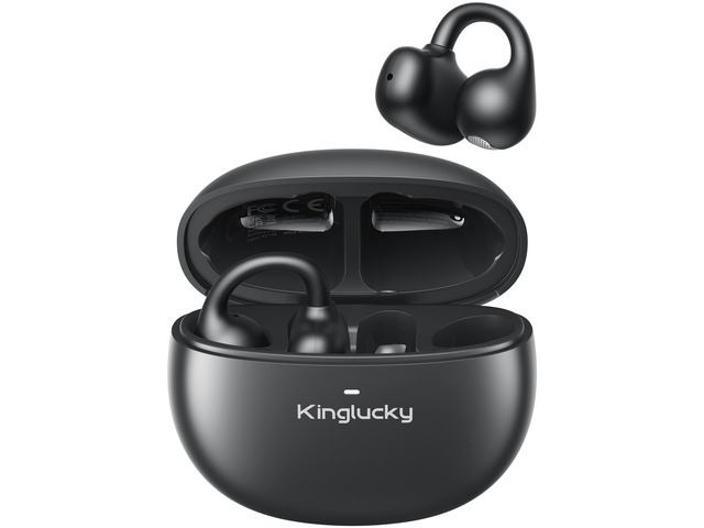 Upgraded Clip-On Earbuds Comfortable fit & Crystal-Clear Sound, 40H Playtime Open Ear Buds Bluetooth 5.4 Wireless Headphones for Women Ideal for...