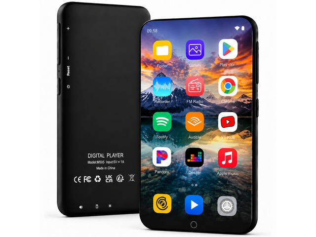 80GB MP3 Player with Bluetooth and WiFi, Android Music Player with Spotify, Pandora, Audible & Music, 4' Touch Screen MP4 Player for Kids, Portable...