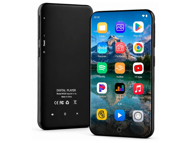 MP3 Player with Bluetooth and WiFi, 80GB Storage & Android OS, 4' Touch Screen, FM Radio, Kids MP3 & MP4 Player with Spotify Google Play Store,...