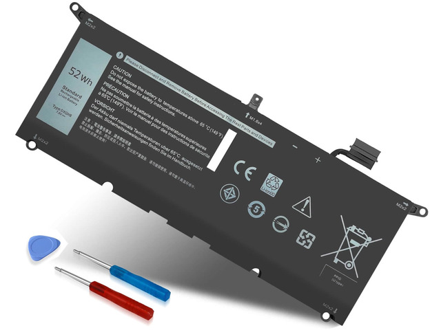 DXGH8 7.6V 52Wh Battery for Dell XPS 13 9370 9380 2019 Inspiron 13 7390 7391 2-in-1 5390 5391 7490 Latitude 3301 Vostro 5390 5391 Series 0H754V...
