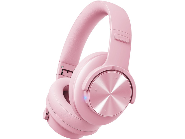 B8 Wireless Bluetooth Headphones, 120H Playtime, 3EQ Modes, Pink Over-Ear, Built-in Microphone, Multipoint Connection, Foldable, Button & Touch...