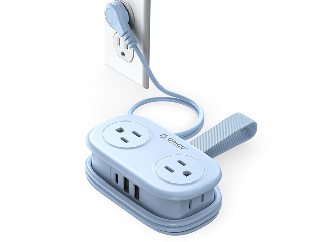 Cruise Approved Travel Power Strip, 4FT Wrap-Around Extension Cord with 4 AC Outlets 3 USB Ports (1 USB C), 45° Flat Plug, Non Surge Protector for...