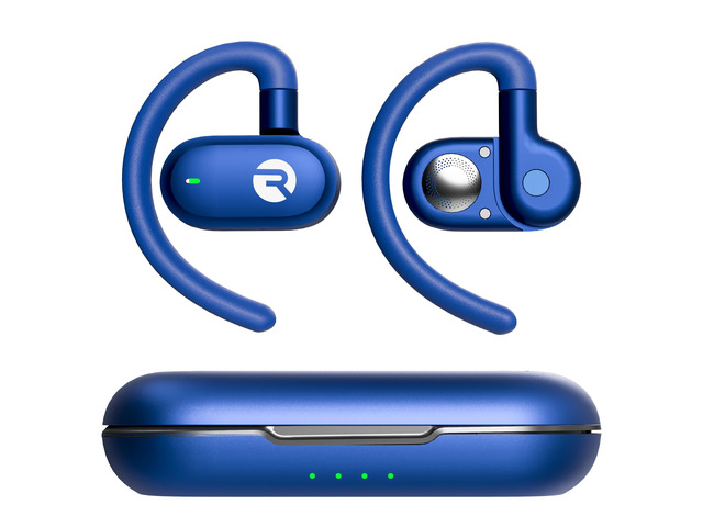 Fitness Open Ear Earbuds - Wireless, Water-Resistant, 40H (Blue) Open-Ear Clip Design, Lightweight