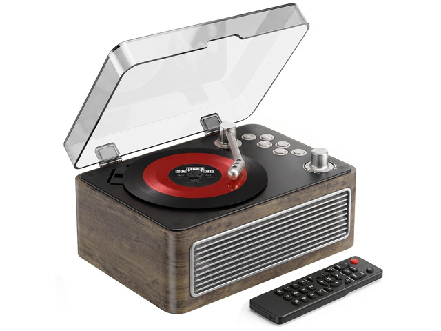 CD Player for Home Retro, Bluetooth 5.4, Hi-Fi Speaker,FM Radio Portable wood CD music player 3600mAh rechargeable battery, room decor,vintage...