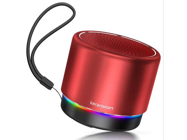 Portable Bluetooth Speaker Mini Speakers, Wireless, HD Microphone 12H Battery Life, Metal Cover,TWS Pairing, Wireless Speaker with RGB Lights for...