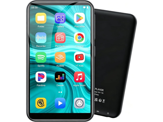 MP3 Player with Bluetooth and WiFi, 32GB Portable Music Player, Hi-Res Lossless Audio MP4 Player, 4.02 Inch HD Touchscreen, Supports Spotify,...