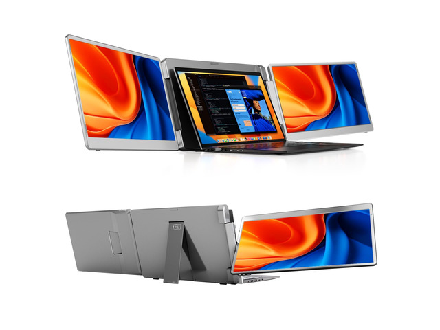 15.6' Laptop Screen Extender Monitor Portable FHD 1080P, Triple Extended Monitor, Not compatible with M1, M2, M3, for 12~17.3' Laptops,...