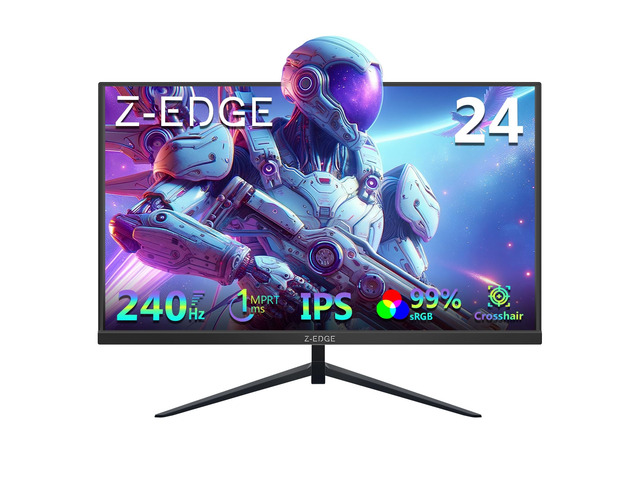 Z-Edge 24 inch 240Hz 144Hz Gaming Monitor, FHD 1080p, IPS PC Gaming MPRT 1ms, 350nits, 16.7M Colors, 99% sRGB, UG24PJ Frameless Bezel, DP x1, HDMI...