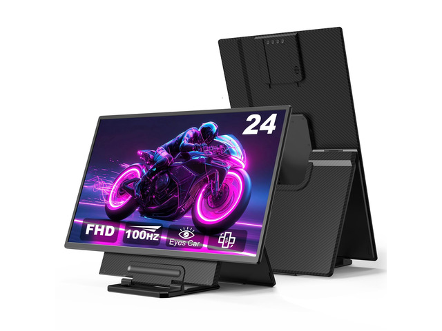 Laptop Screen Extender, 24' Large Portable Monitor for Laptop, 1080P FHD 100HZ IPS Screen Extender Monitors for 13'-17', Travel Monitor for...