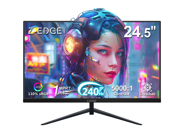 Z-Edge 24.5 inch 240Hz 165Hz 144Hz Gaming Monitor, FHD 1080p, MPRT 1ms VA Monitor Gaming, 350nits, 16.7M Colors, 5000:1 Contrast, UG25I Frameless...