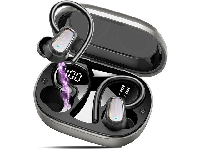 Wireless Earbuds Bluetooth 5.4, 50H Playtime Sport Earphones with Earhooks HiFi Stereo Bluetooth Hearphones with ENC Noise Cancelling Mic, IPX7...
