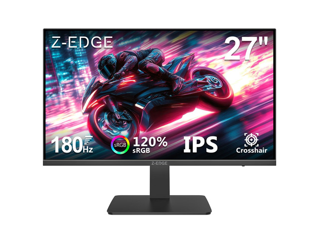 Z-Edge 27 inch 180Hz 165Hz Gaming Monitor, FHD 1080p, MPRT 1ms IPS Monitor Gaming, 300nits, 16.7M Colors, 120% sRGB, UG27F Frameless Bezel, DP x1,...