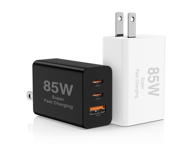 2Pack 85W USB C Wall Charger Block, 3-Port 100W USB C Charging Adapter,Multi Super Fast Charging Power Plug Cube for MacBook Pro/Air,i-Pad...