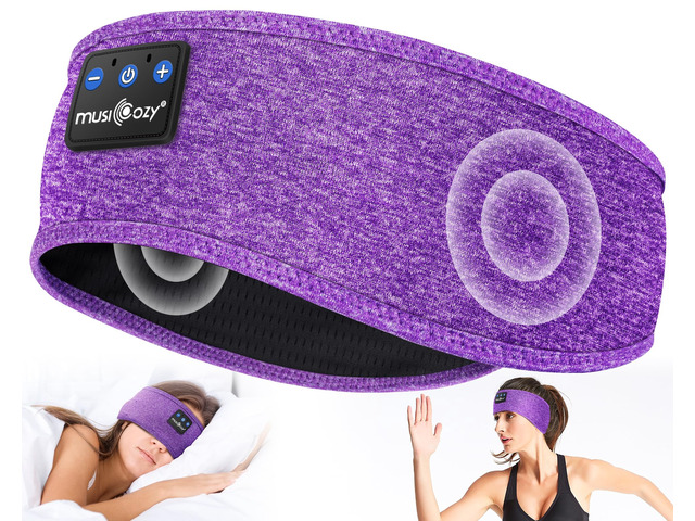 Bluetooth 5.4 Sleep Headphones Headband Sports Wireless Audio Earbuds 2 in 1 Design with Breathable Stretch Fabric, HD Stereo Sound Speakers for...