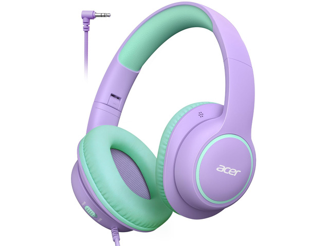 OHW328 Kids Headphones Wired for School - Over Ear Design 85/94dB Safe Volume, 3.5mm Jack Foldable Headphones for Kids Girls Classroom Yoto Player...