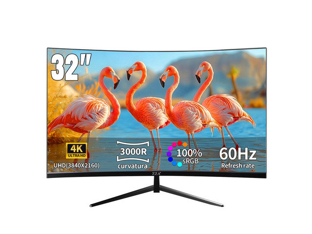 32 Inch 4K UHD Curved Monitor (3840x2160), VA,60Hz Refresh Rate, 100% sRGB, Adaptive Sync, 178° Viewing Angle, HDMI/DisplayPort, VESA 100x100mm...