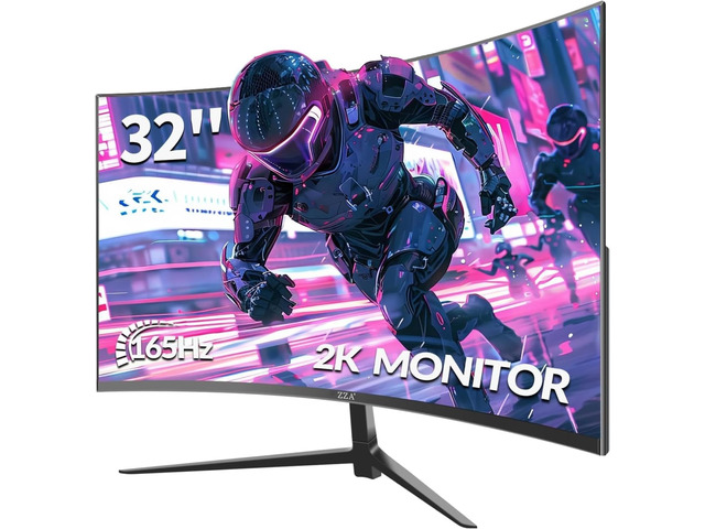 32 Inch Curved Monitor,1440p VA Screen 165Hz, 1500R Curved Gming Monitor,Computer Monitor 1ms,FreeSync & G-Sync, HDR10, 120% sRGB Coverage,...