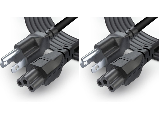 3 Prong AC Laptop Power Cord 5Ft Universal Power Cable 125V for Dell HP LG Lenovo Asus Acer Toshiba Sony Laptops/Notebooks, Monitors, Printers,...