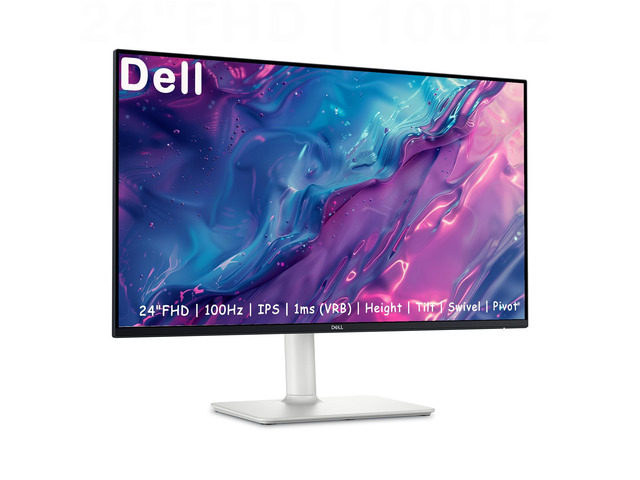 S24 inch Monitor, LED FHD - 100Hz Refresh Rate 15001 Contrast Ratio, AMD FreeSync - VESA, Integrated 2x5W Speaker, HeightTiltSwivelPivot, 2 x HDMI,...