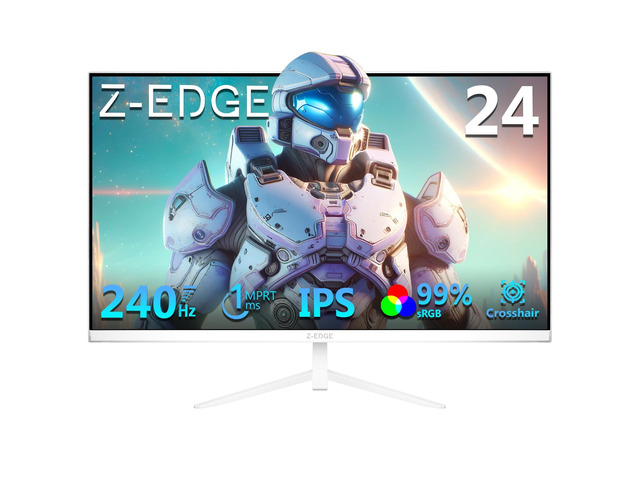 Z-Edge 24 inch 240Hz 165Hz Gaming Monitor, FHD 1080p, IPS Monitor Gaming MPRT 1ms, 350nits, 16.7M Colors, 99% sRGB, UG24PJ Frameless Bezel, DP x1,...