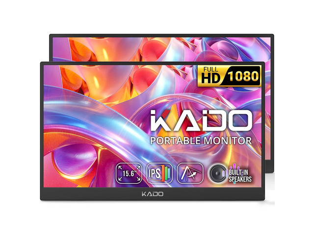 2-Pack 15.6 Inch 1080p FHD Ultra-Slim Laptop Monitor Second Display IPS 1920x1080 Adjustable Kickstand, Screen Extender for PC, Mac, Tablet, Phone,...
