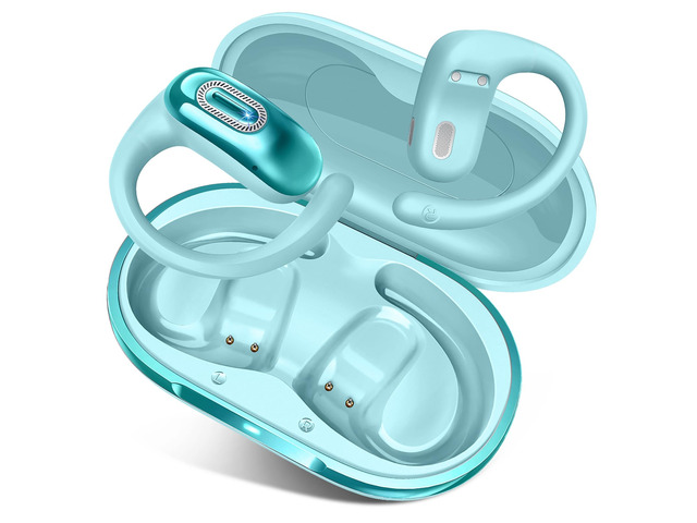 Open Ear Headphones, NEW Over Ear Earbuds with 4 ENC Noise-Canceling Mic Ultra-Comfort Bone Conduction Earbuds, BT5.4, 50H HD Stereo, IPX7...