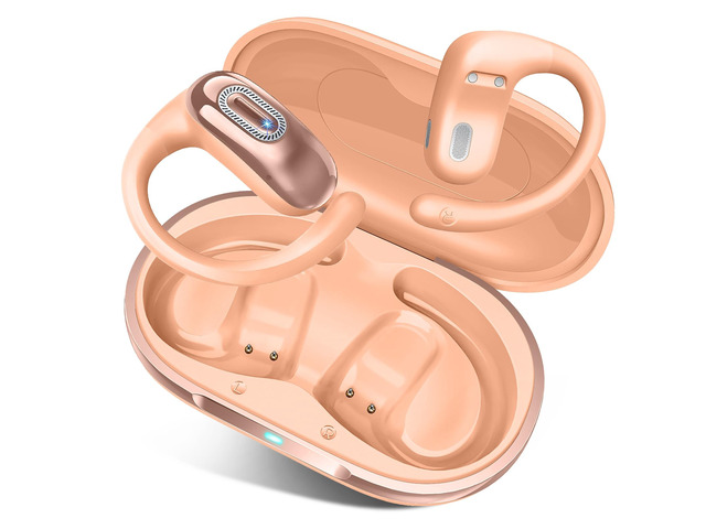 Open Ear Headphones, NEW Over Ear Earbuds with 4 ENC Noise-Canceling Mic Ultra-Comfort Bone Conduction Earbuds, BT5.4, 50H HD Stereo, IPX7...