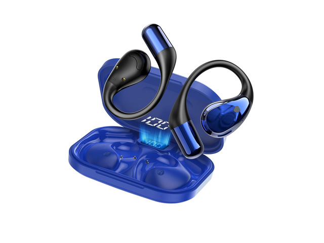 Open-Ear Headphones, Bluetooth 6.0 Wireless Earbuds Powerful Sound, 40H Open Ear Earbuds with ENC Mic, Adjustable Ear Hooks/IP7 Waterproof, Sage Blue