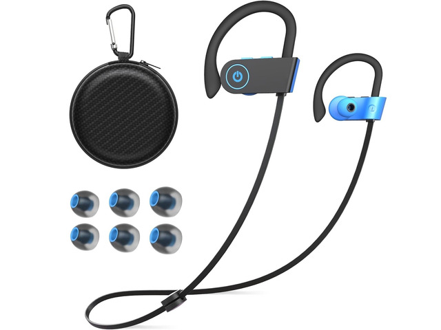 Bluetooth Headphones, Wireless Headphones 16H Playtime Wireless Earbuds with Mic Stereo in-Ear Earphones, IPX7 Waterproof Sports Headphone Sound...