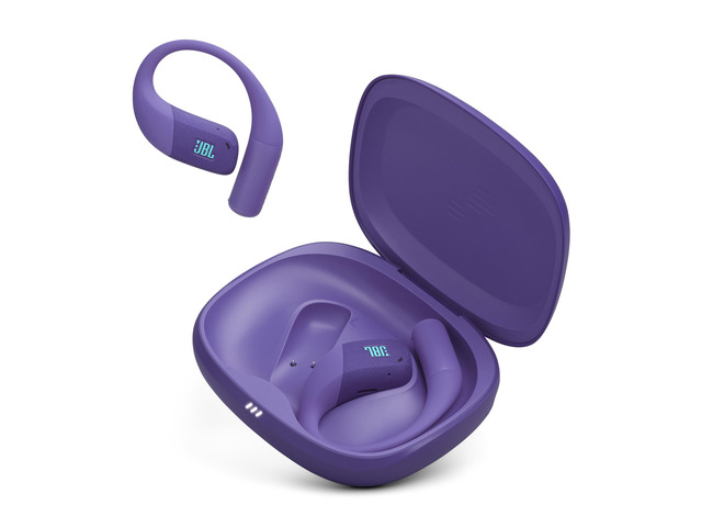 Endurance Zone Open Ear Earbuds, Waterproof, Secure Fit - Purple IP68 Waterproof Design, up to 32-Hour Playtime With Quick Charge, Secure Earhooks...