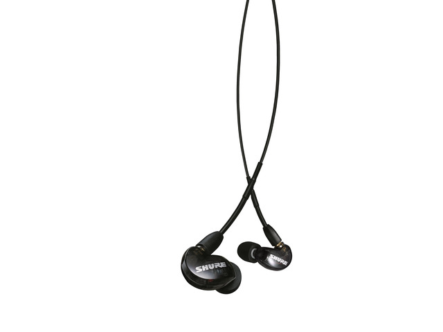 SE215 PRO Sound Isolating Wired Earbuds - Black Professional in-ear monitors with deep bass, single dynamic driver, secure fit, detachable cable...